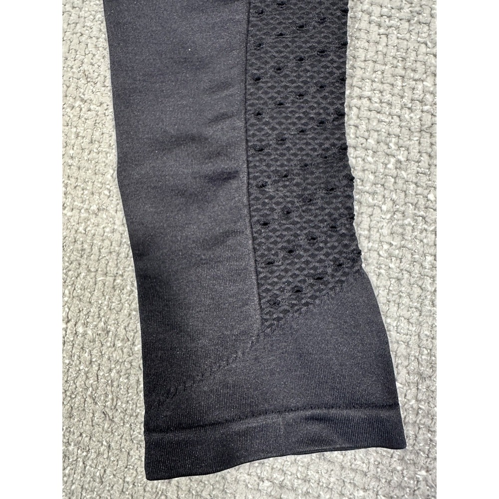 Fabletics Leggings Women XS Black‎ Sync Seamless High Waisted 7/8 Mesh Panel - Picture 6 of 11